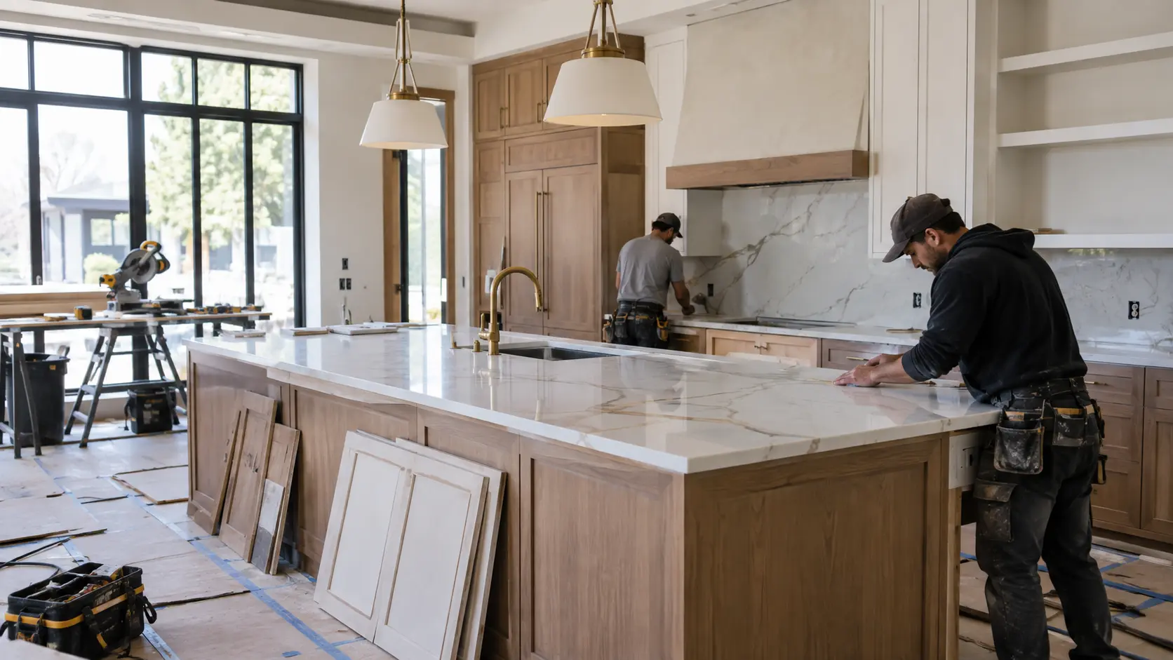 Installation d'une cuisine sur mesure dans le cadre d'une rénovation