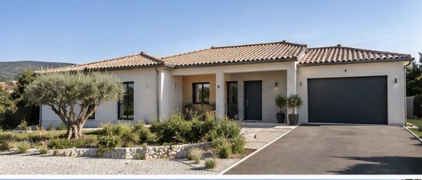 Villa contemporaine avec garage livrée par nos équipes